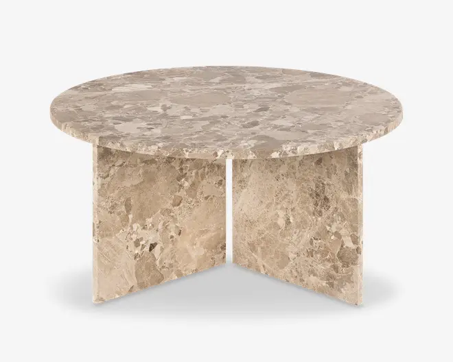 Sofabord Vega Latte marmor Dia-Ø90 cm