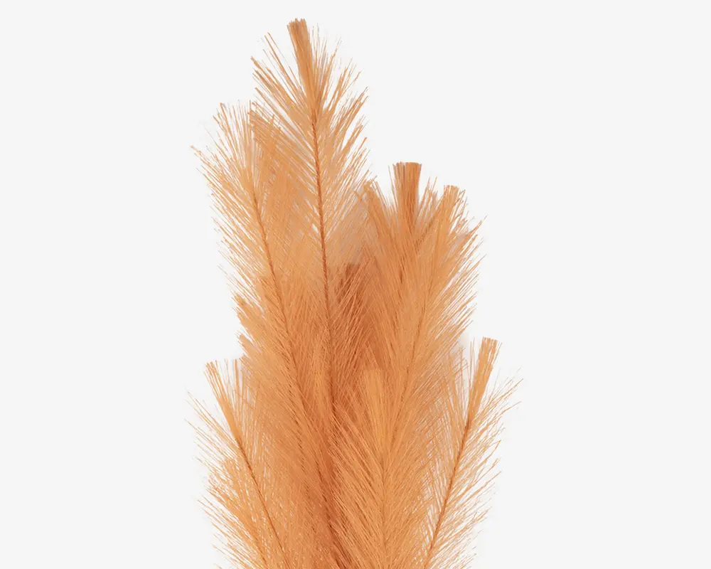 Stilk faux fjer orange H.115 cm 