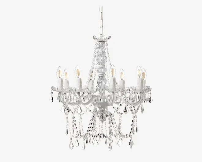 Lysekrone Imperial 8-armet Hvid Ø.55 cm