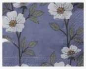 Servietter blå blomster 33x33 cm