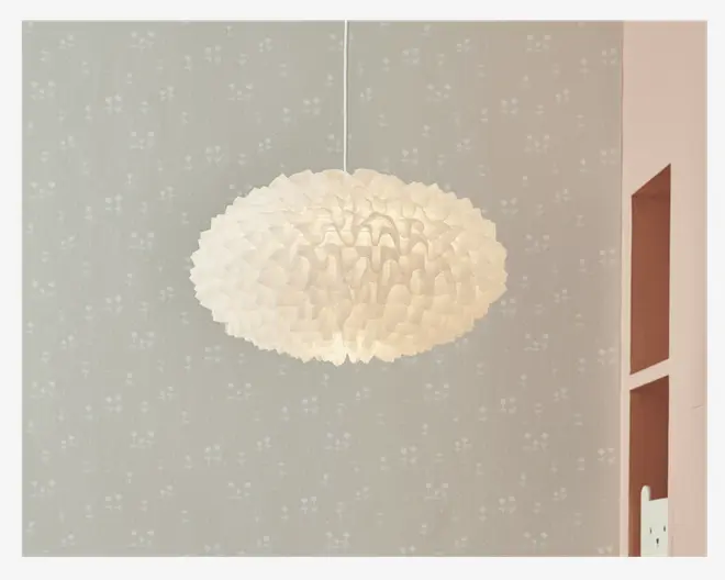 Loftlampe Villo Hvid Chiffon Ø.30 cm 