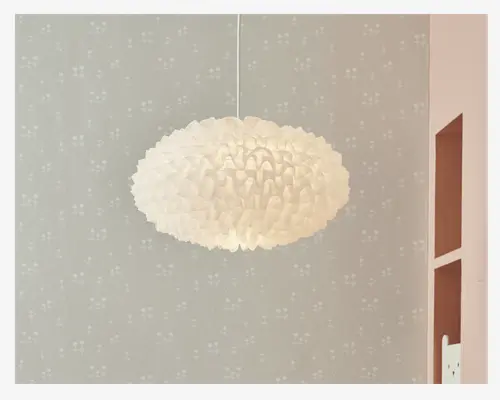 Loftlampe Villo Hvid Chiffon Ø.30 cm