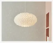 Loftlampe Villo Hvid Chiffon Ø.30 cm 