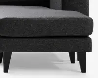Sofa u-shape venstrevendt antracit