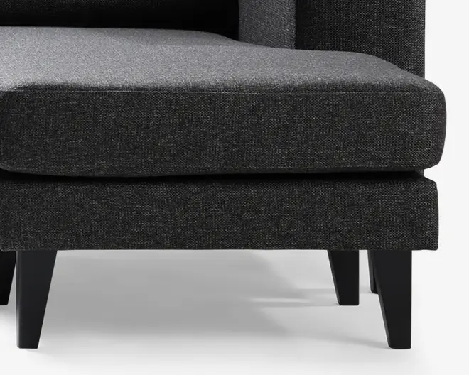 Sofa u-shape venstrevendt antracit