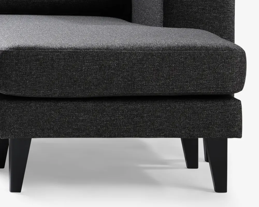 Sofa u-shape venstrevendt antracit