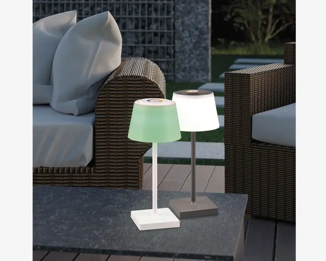 Bordlampe Sanchez mat hvid H.30 cm 