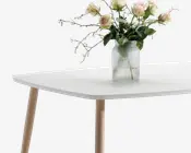 Sofabord Kreta hvid/eg 80x110 cm