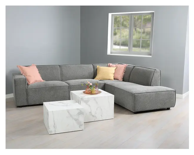 Sofa m/Open End Højrevendt Grå