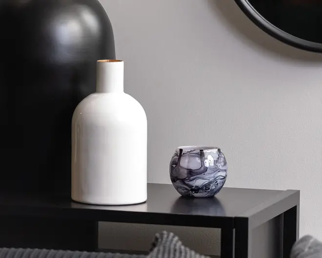 Fyrfadsstage votive blended small grå Ø.8 cm 