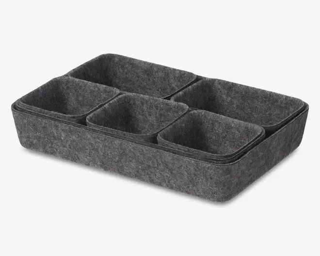 Skuffeindsats filt assorteret 7 stk.
