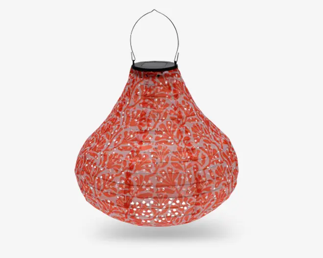 Lanterne solcelle pære ass H.33 cm 