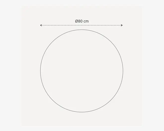 Spejl indgravering II Ø.80 cm