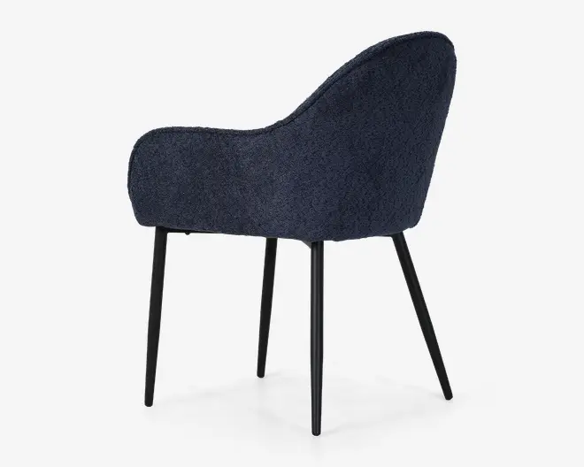 Spisebordsstol med armlæn i blå