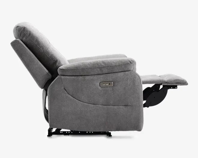 Hvilestol recliner elektrisk grå