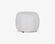 Puf hvid boucle stof